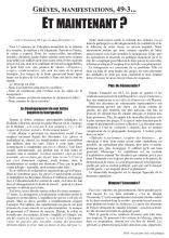 Grèves, manifestations, 49-3... Et maintenant ? (tract à imprimer)